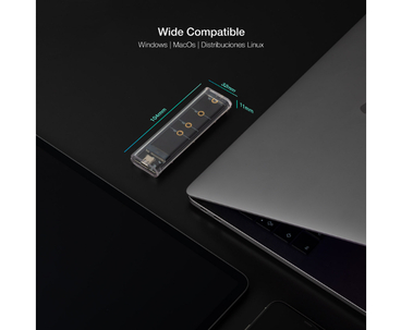 CAJA EXTERNA SSD M.2 NGFF/NVMe TRANSPARENTE RGB TOOQ